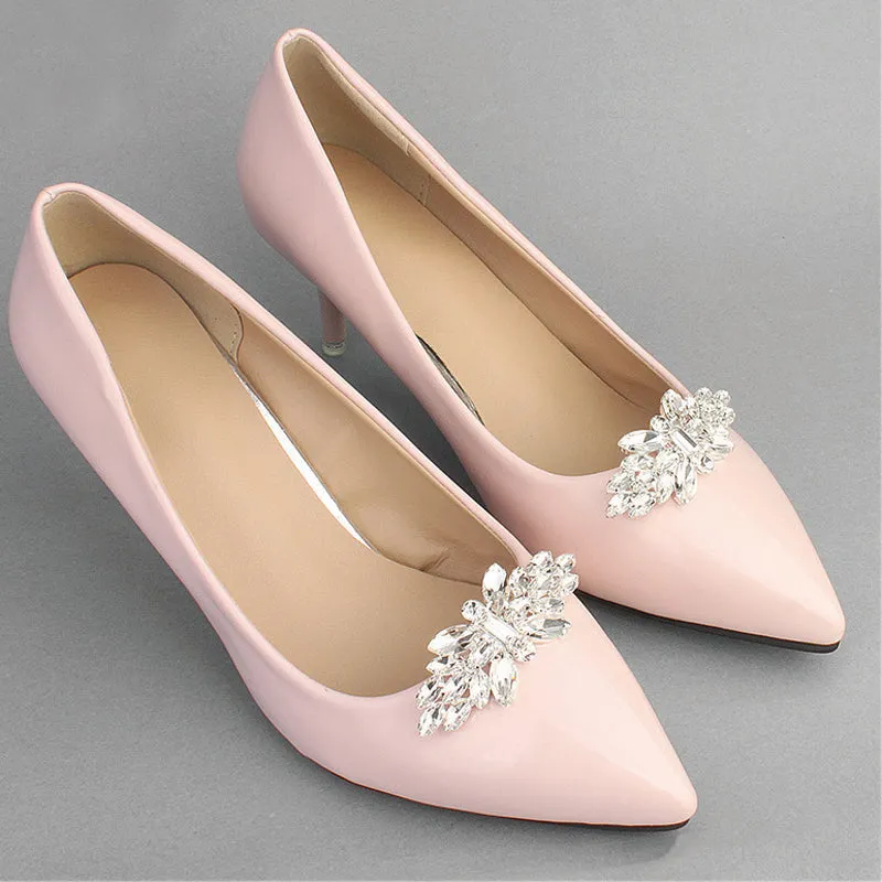 1 Pair Rhinestone DIY Shoe Clip Charms Wedding Shoes Buckle