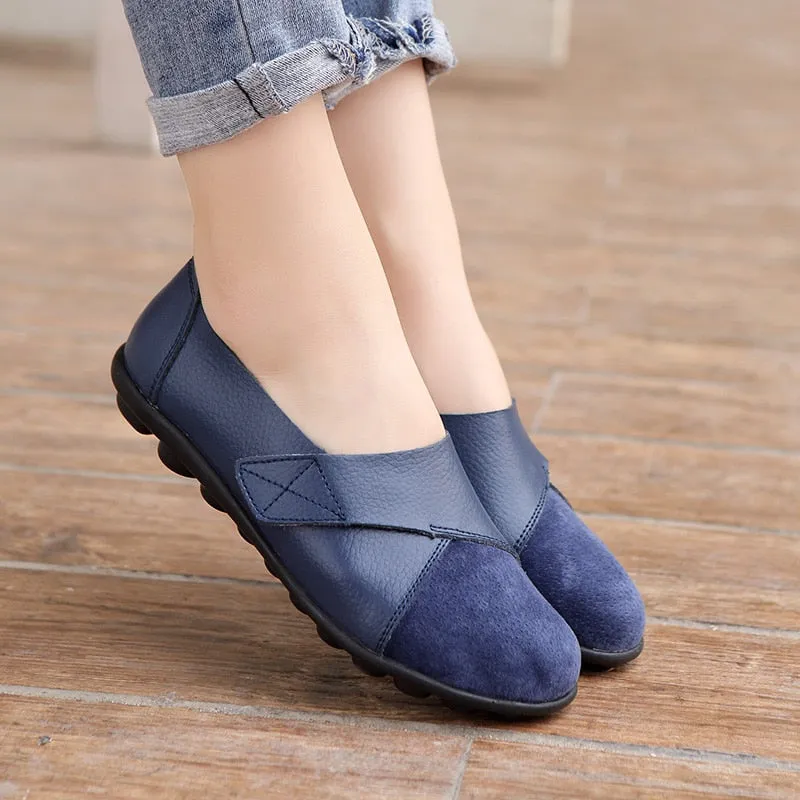 2022 Woman's Flat Soft Genuine Leather Shoes