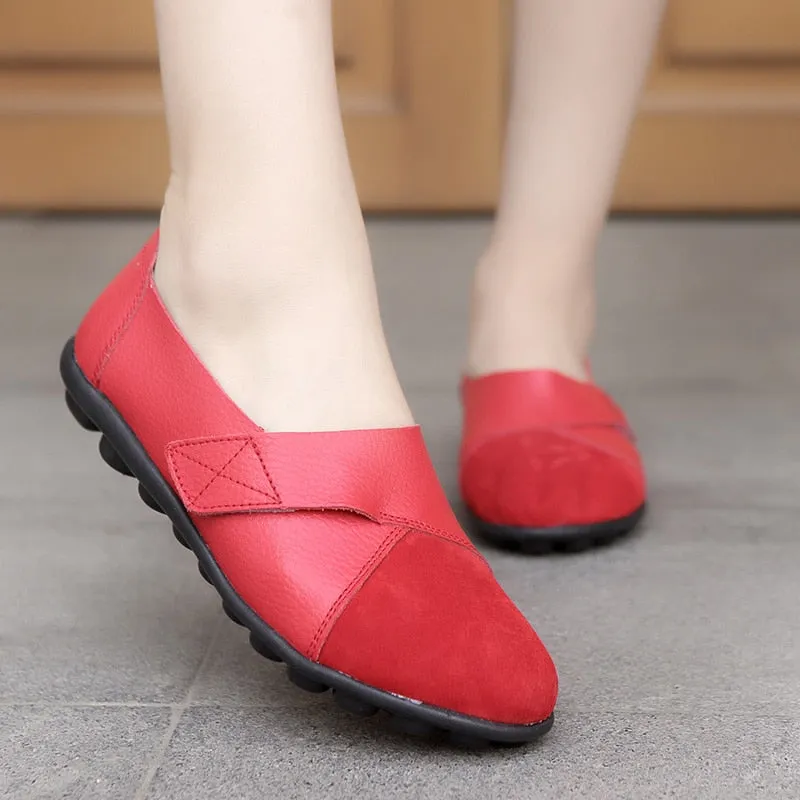 2022 Woman's Flat Soft Genuine Leather Shoes