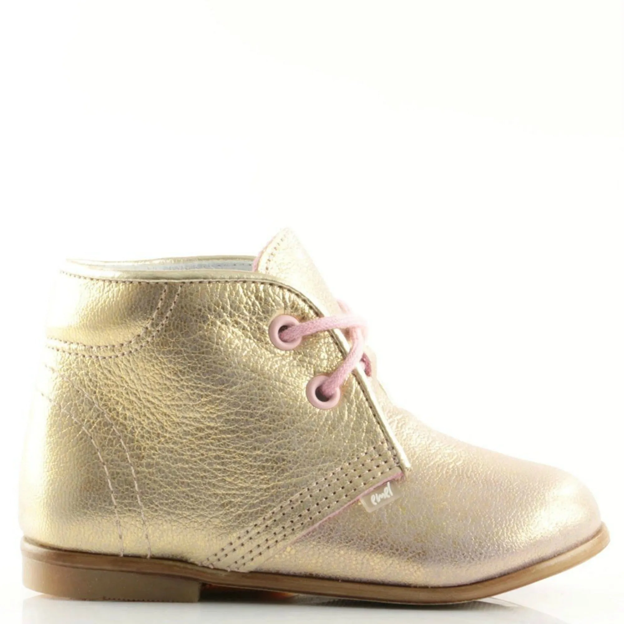 (2345-4) Emel Shiny Pink Lace Up Shoes