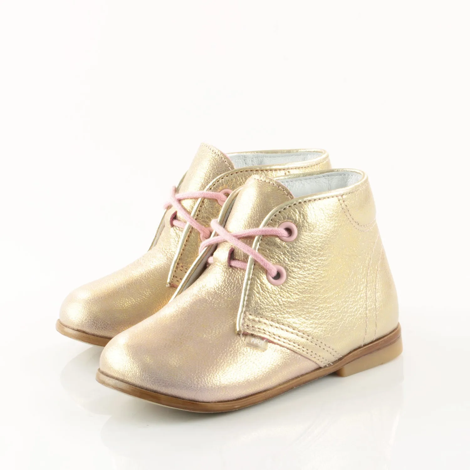 (2345-4) Emel Shiny Pink Lace Up Shoes