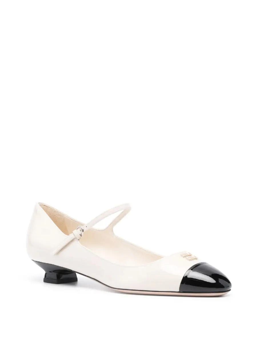 40MM PATENT-LEATHER BALLERINA SHOES