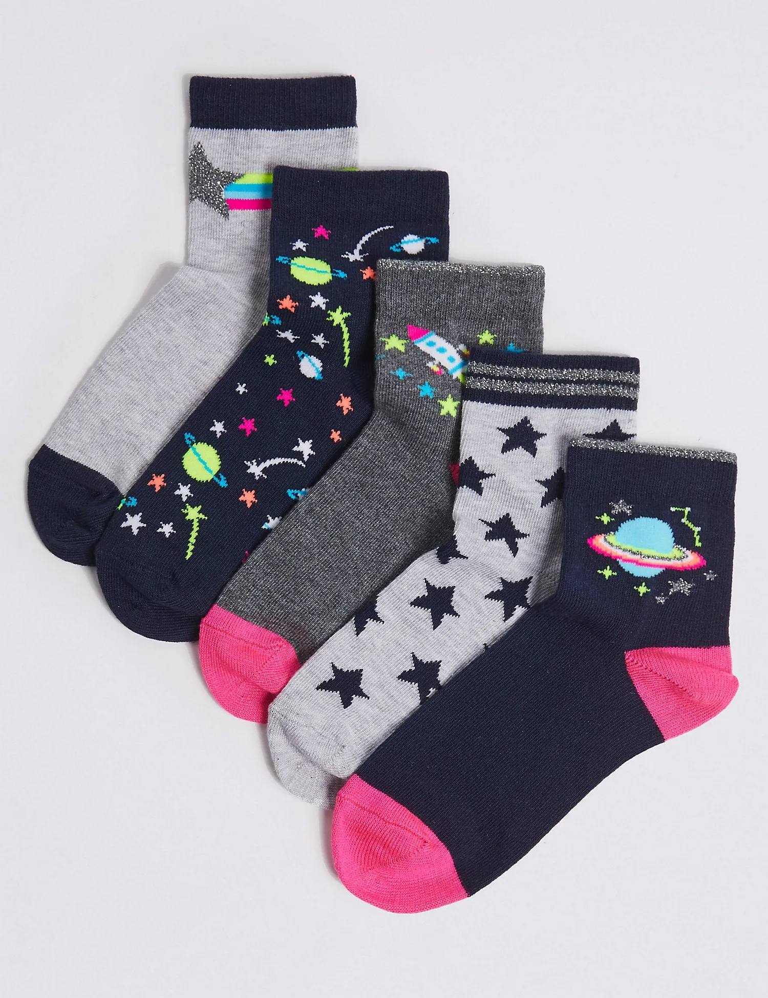 5 Pack of Space Socks