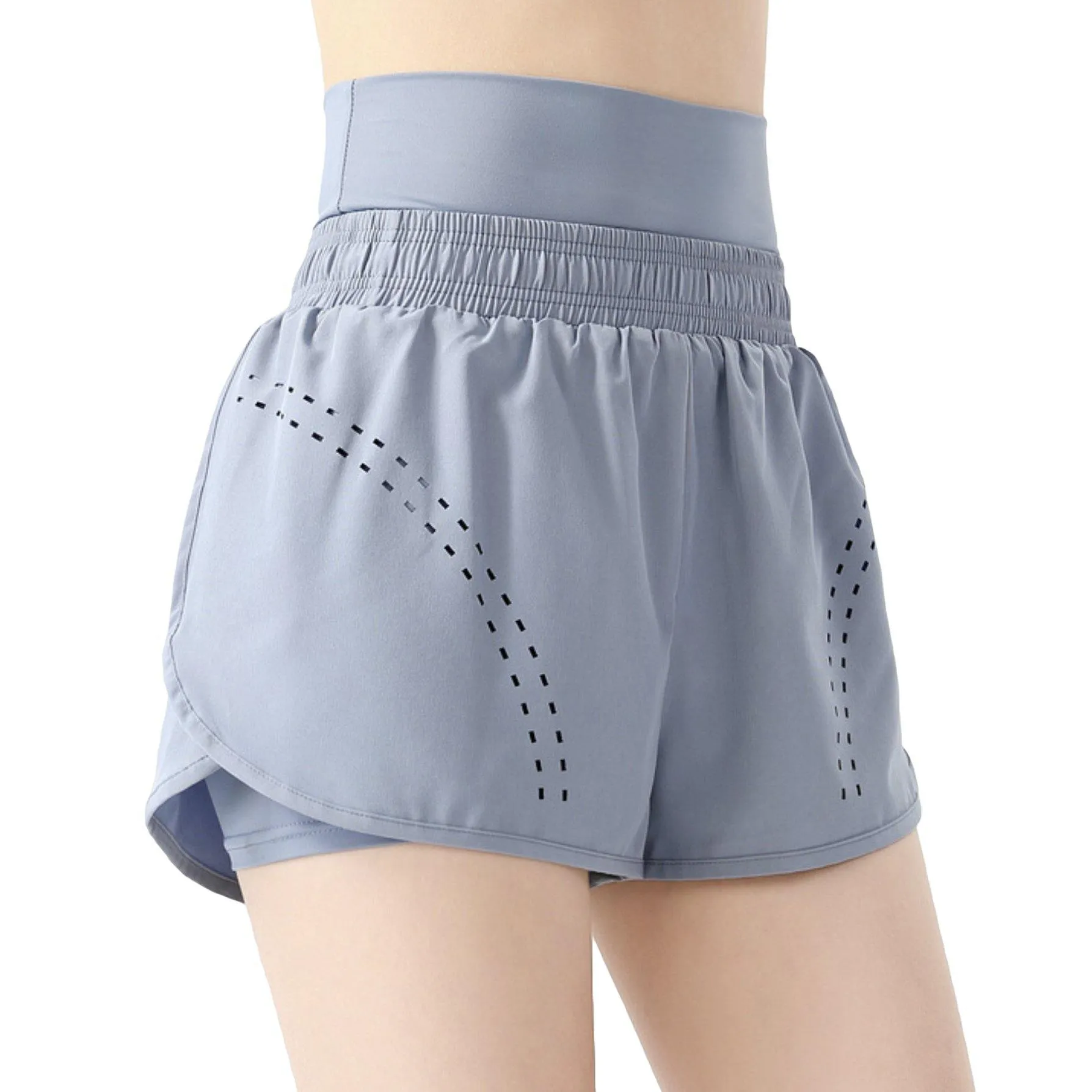 Active Shorts for Women -  High Waisted Athletic Free-Flowing Running Shorts