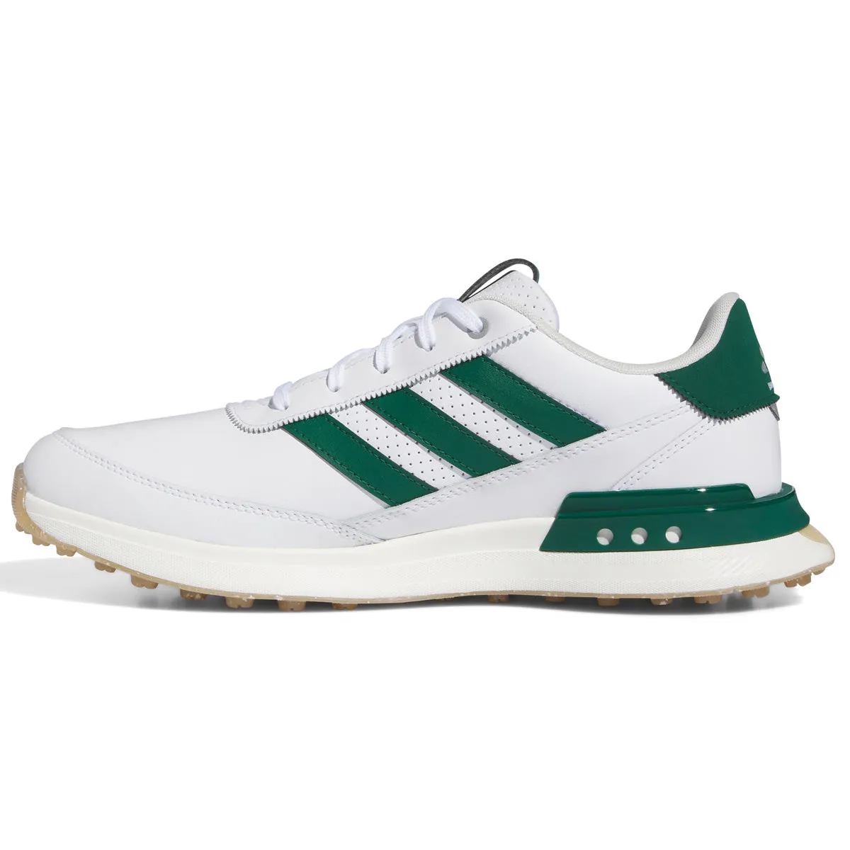 adidas S2G Spikeless Leather 24 Golf Shoes - White/Green/Gum