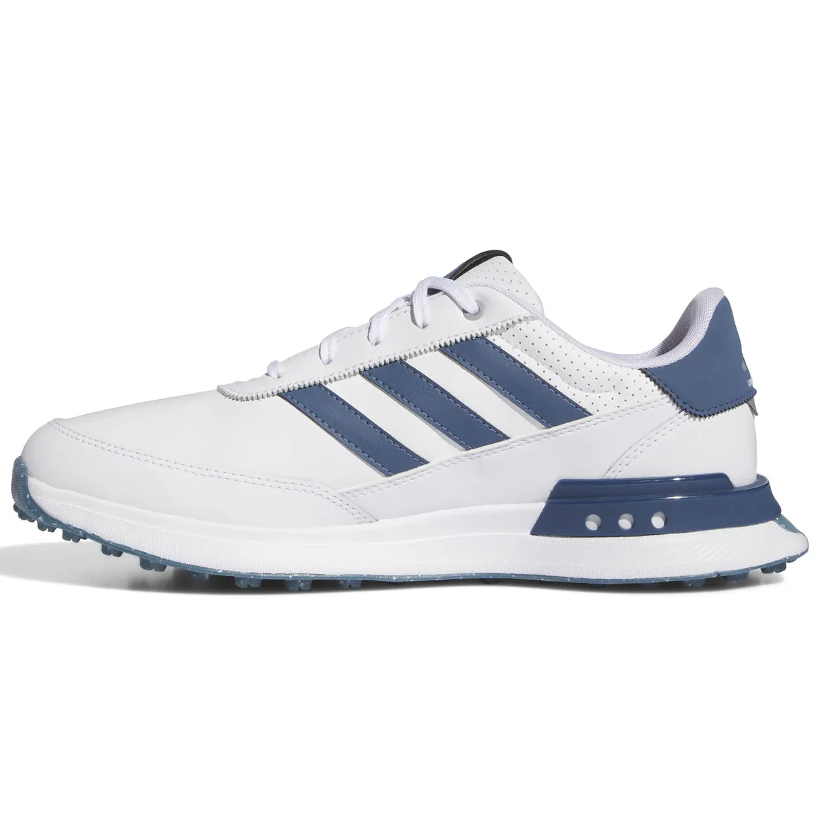 adidas S2G Spikeless Leather 24 Golf Shoes - White/Navy