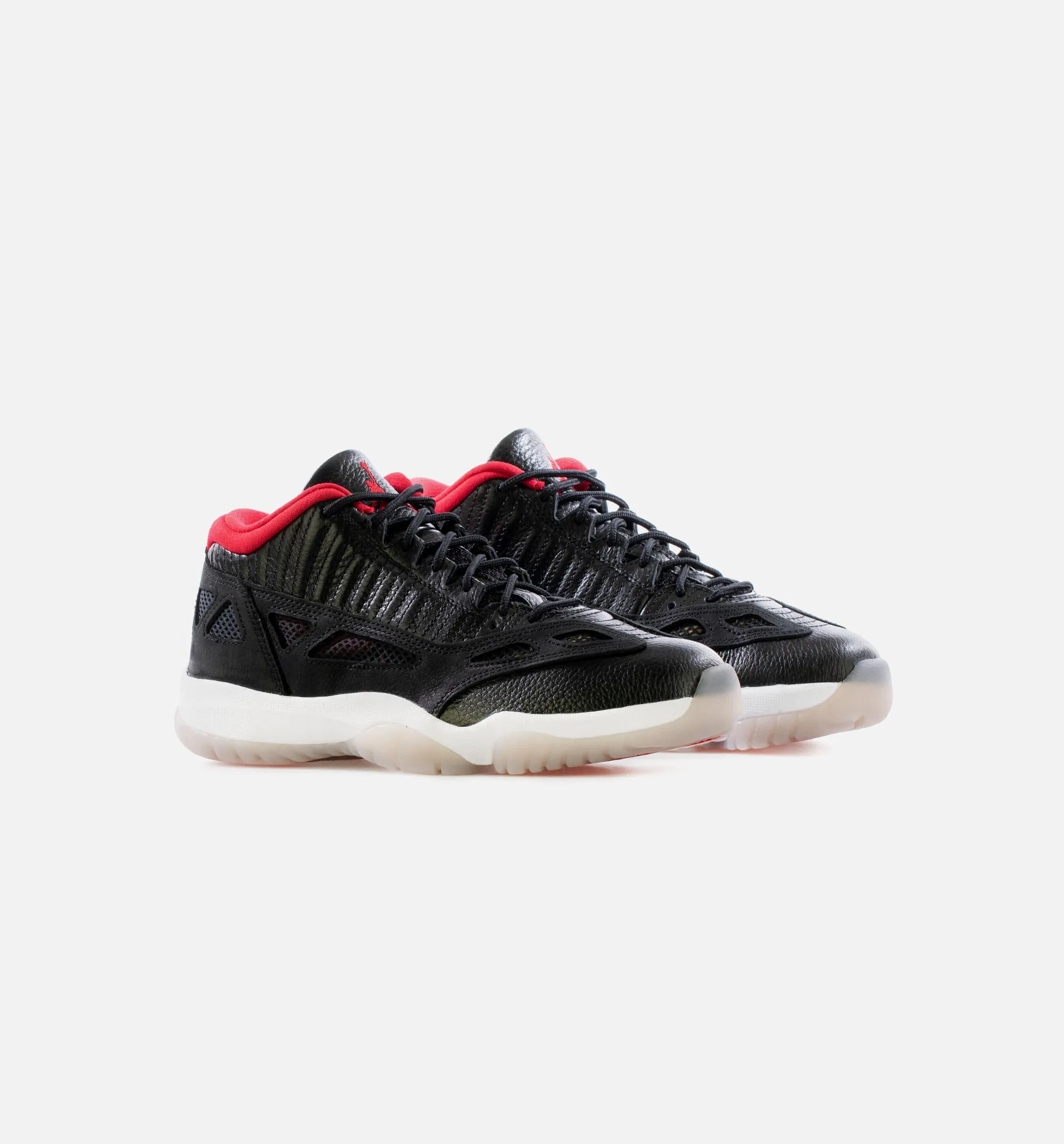 Air Jordan 11 Low IE Bred Mens Lifestyle Shoe - Black/White-/True Red Limit One Per Customer