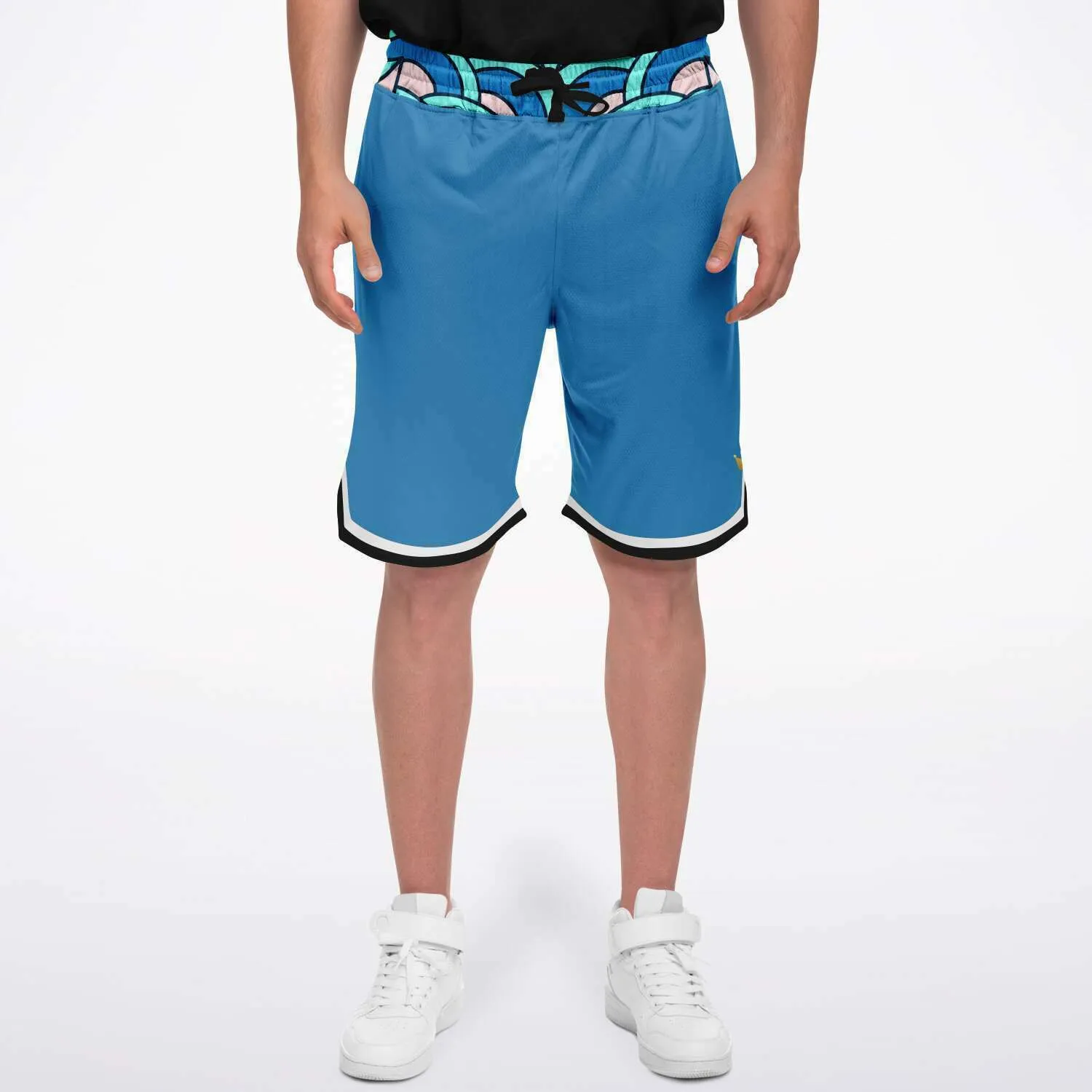 Aqua Amarillo Unisex Basketball Shorts