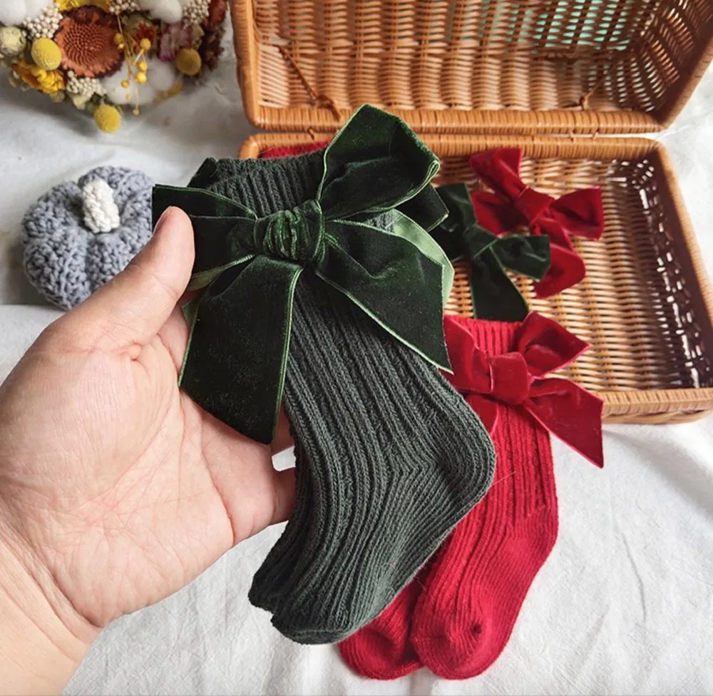 Baby Bow Knit Socks