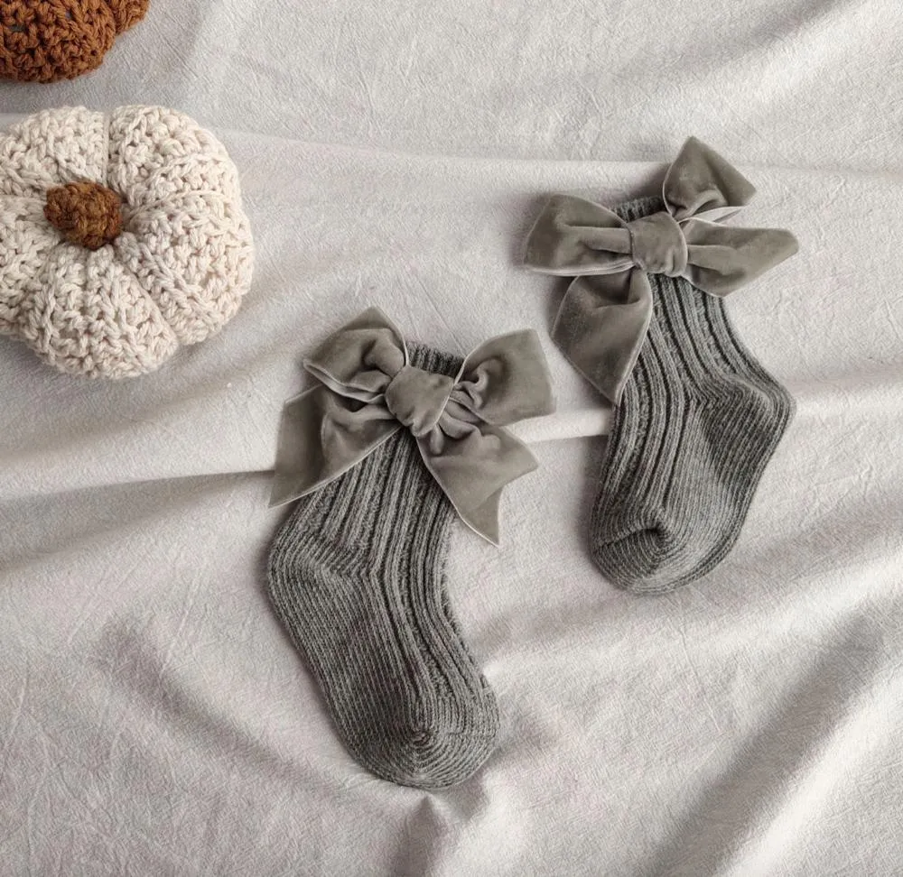 Baby Bow Knit Socks