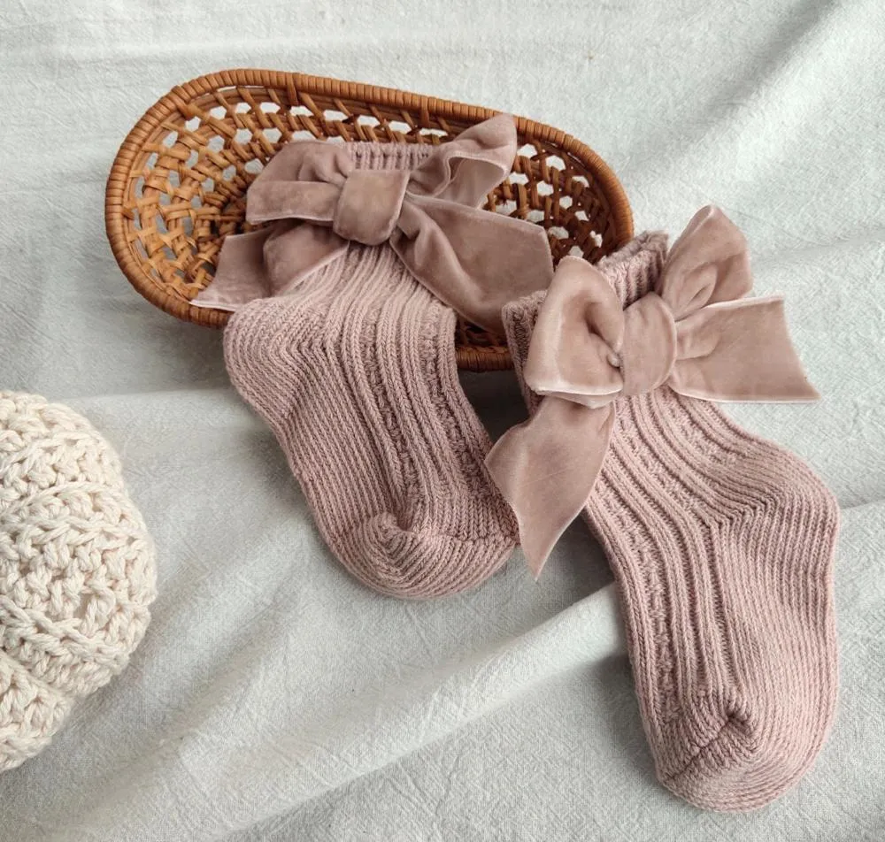 Baby Bow Knit Socks