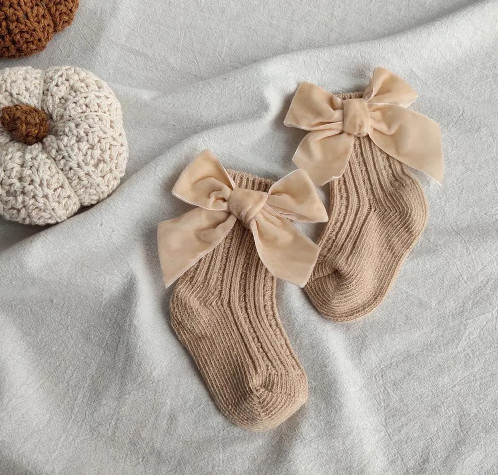 Baby Bow Knit Socks