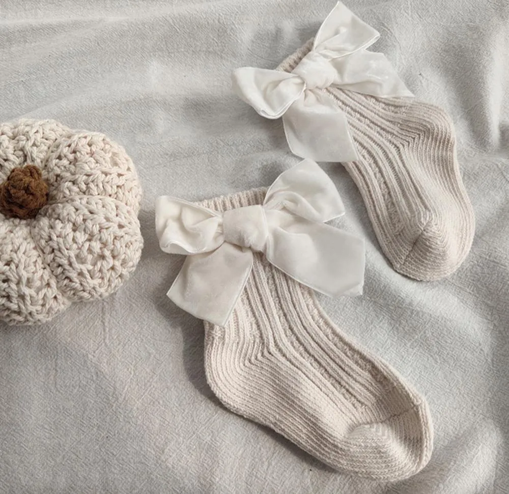 Baby Bow Knit Socks