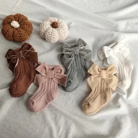 Baby Bow Knit Socks