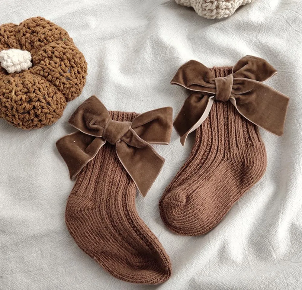 Baby Bow Knit Socks