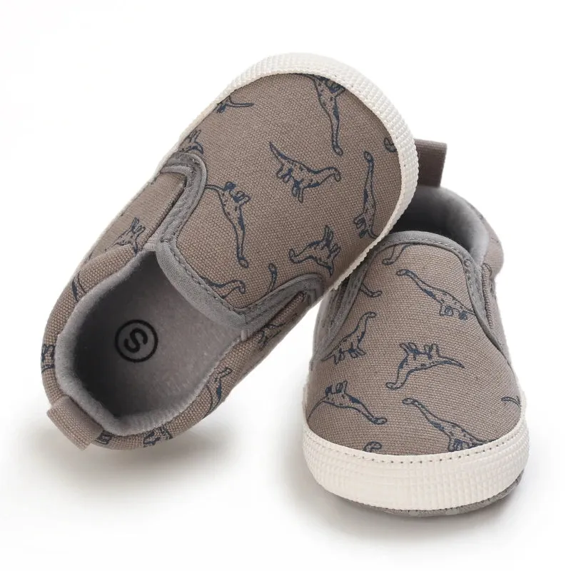 Baby Boys Casual Dinosaur Canvas Shoes