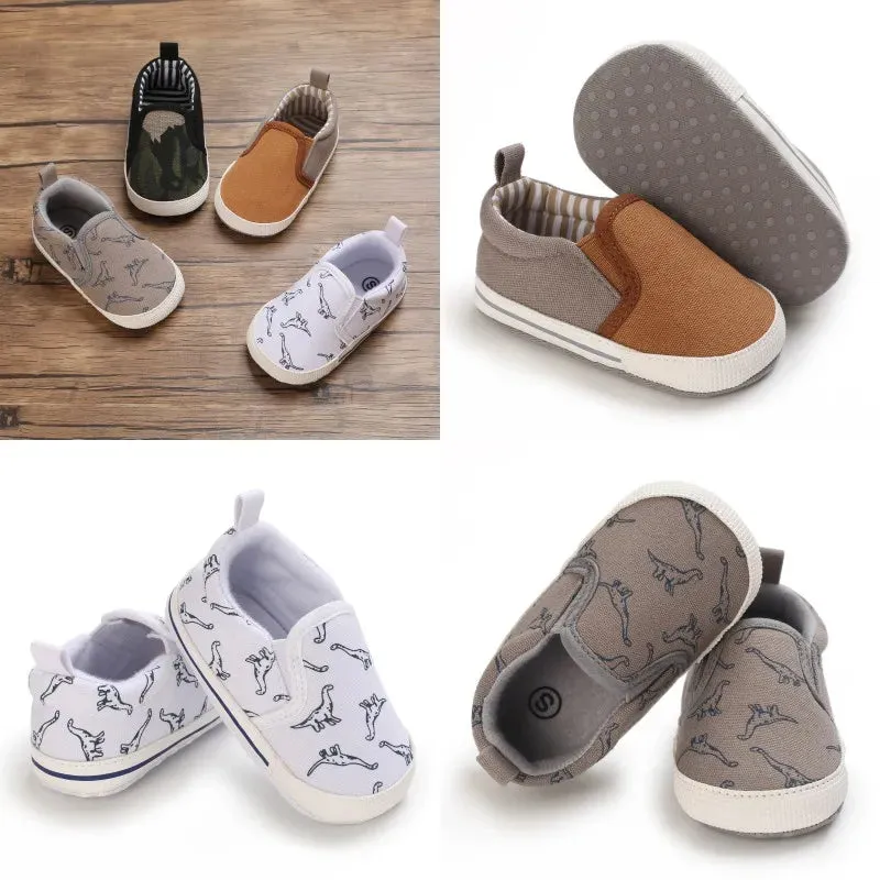 Baby Boys Casual Dinosaur Canvas Shoes