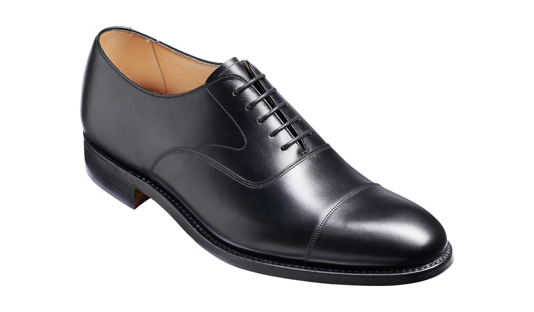 Barker Malvern  Toe-Cap Oxford Shoe -Black Calf