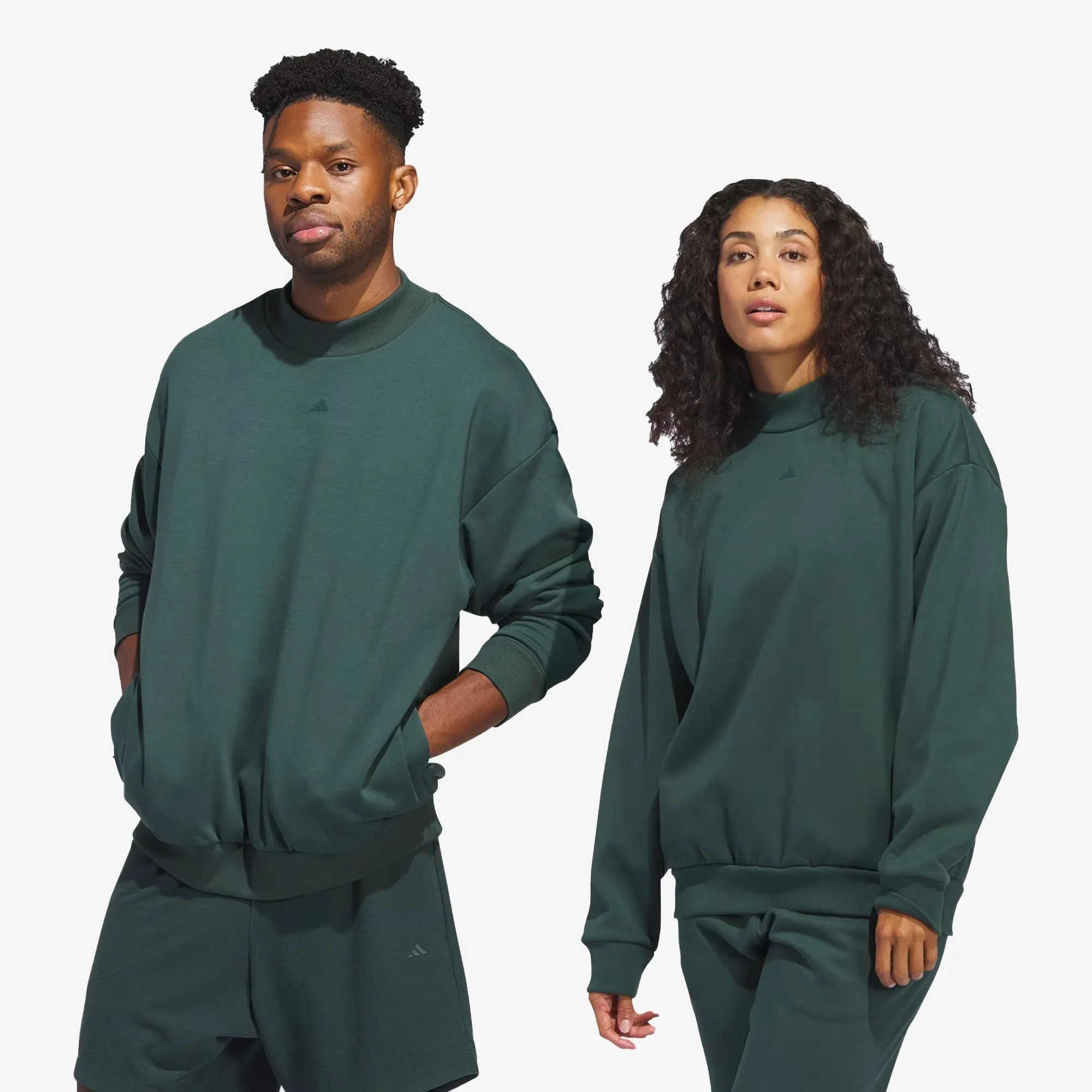 BASKETBALL CREW SWEATSHIRT 'MINERAL GREEN'