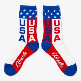 Big Kids USA Crew Socks