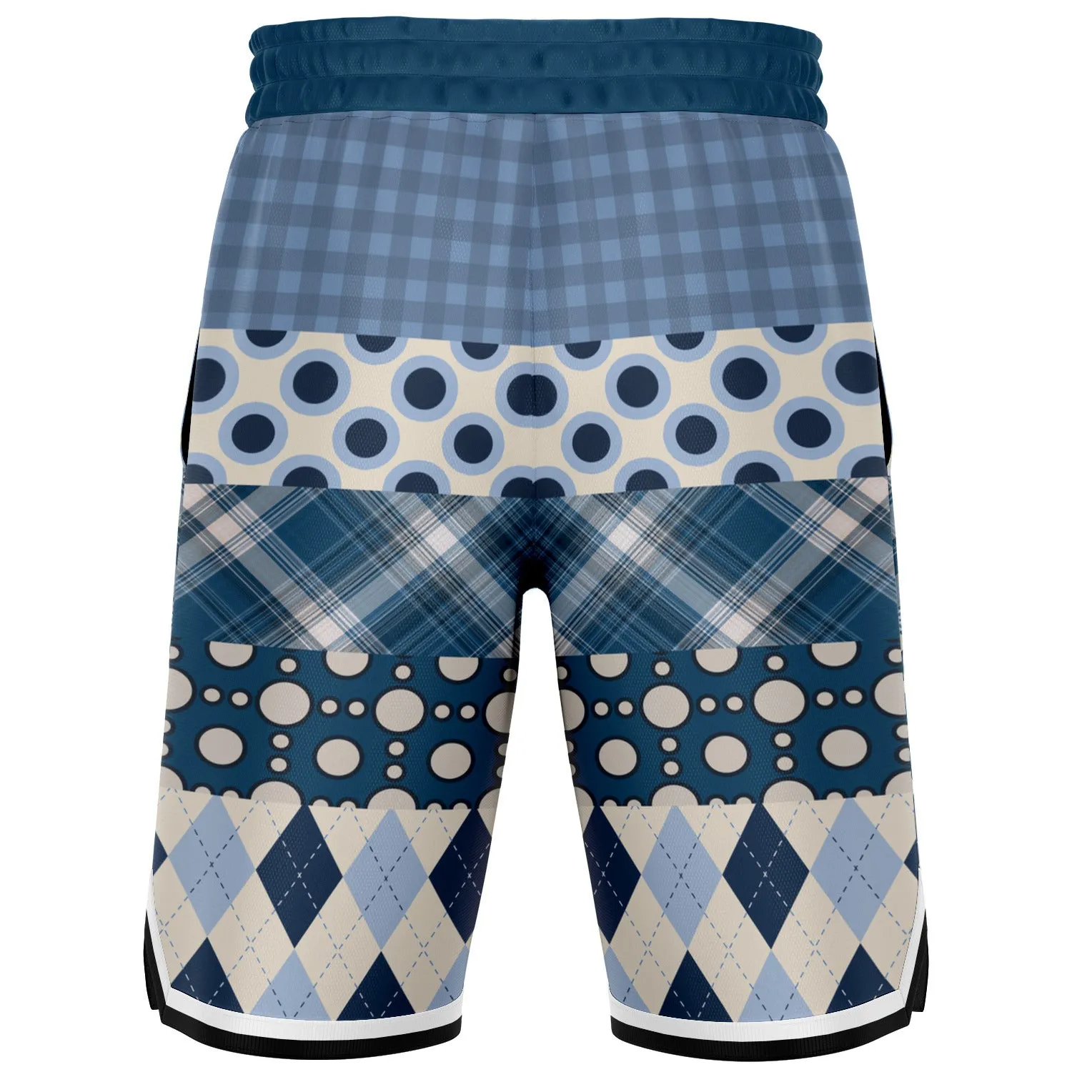 Blueberry Hill Plaid Patchwork Basketball Shorts