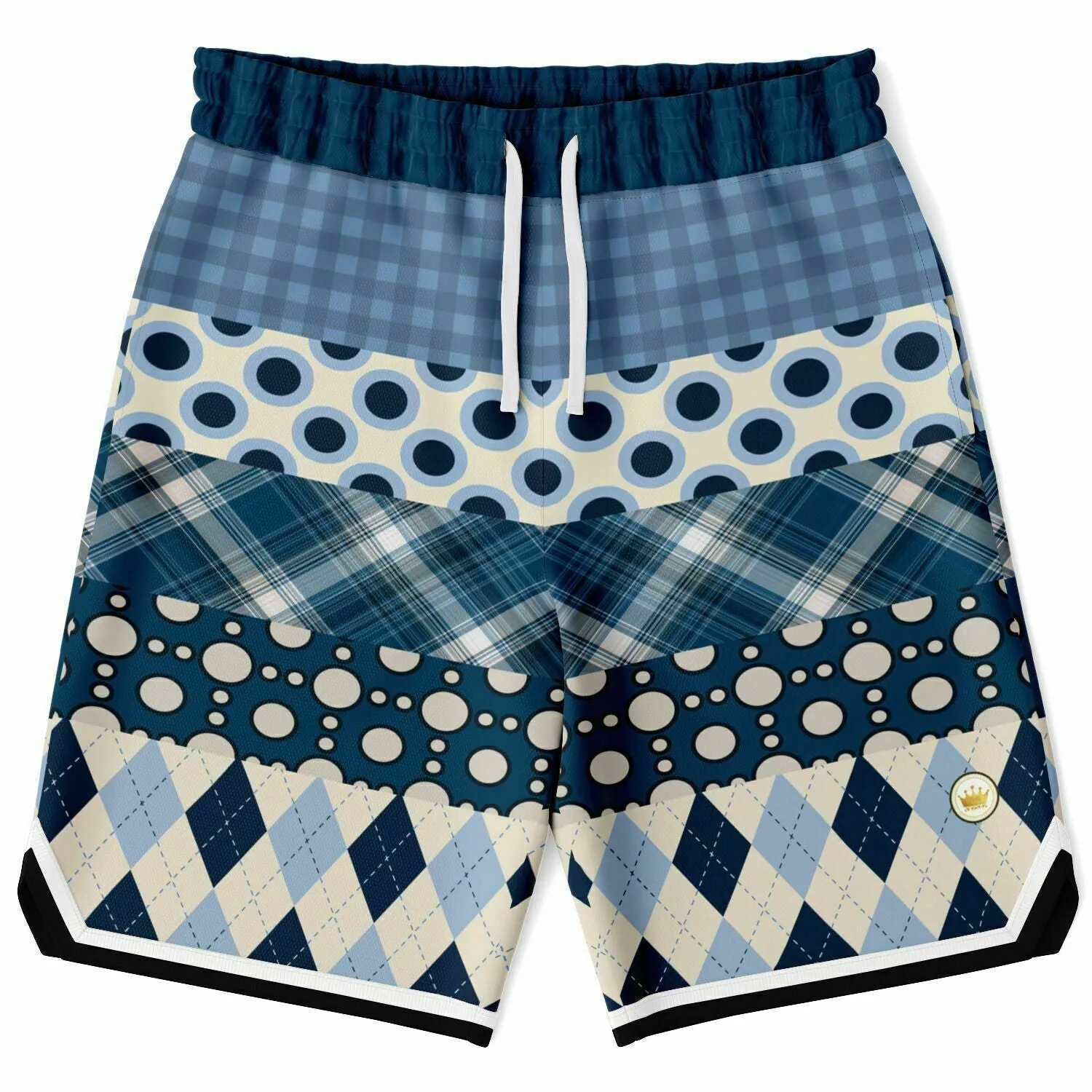 Blueberry Hill Plaid Patchwork Basketball Shorts