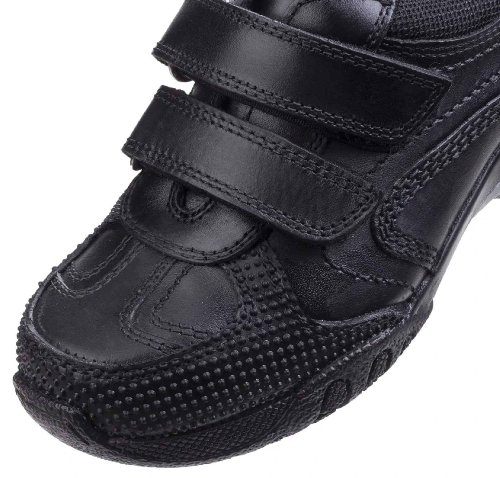 Boys Hush Puppies Shoes Strap Easy On Jezza School Sturdy Black sale