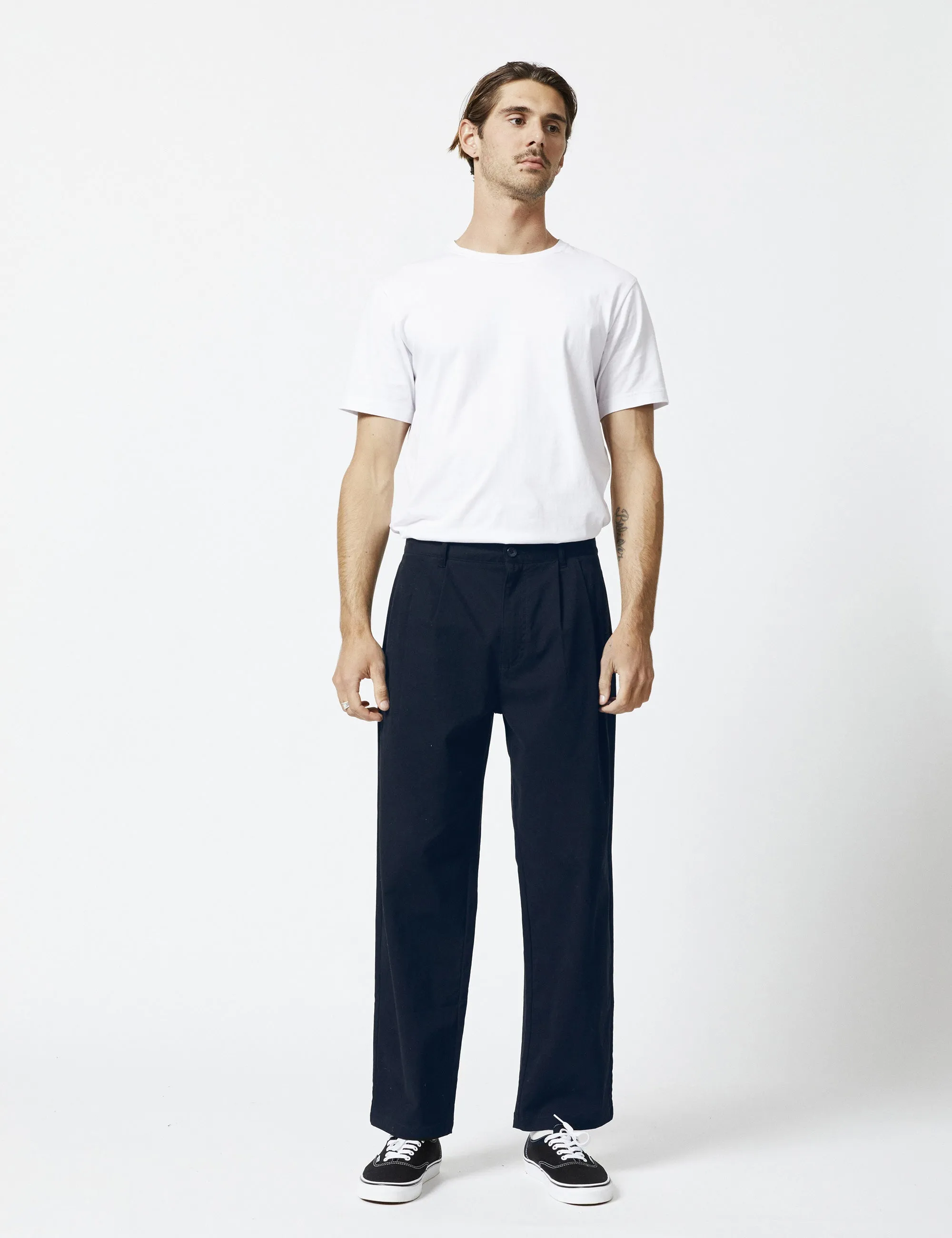 Brooklyn Pleated Pant - Navy