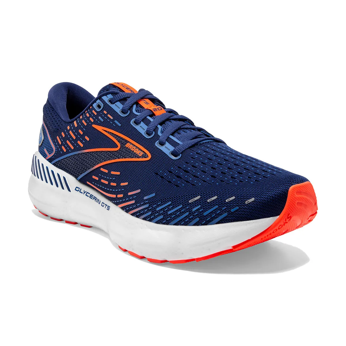 Brooks Glycerin GTS 20 Mens | Blue Depths/palace Blue/orange