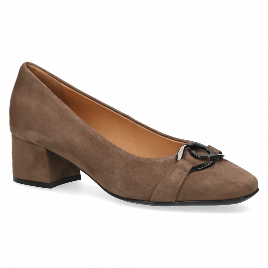 Caprice Ladies Slip On Block Heel Shoe 22306-29 367