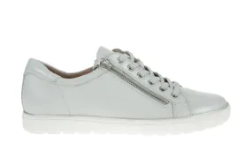 Caprice - Manou Zip-Up Leather Trainer Light Grey