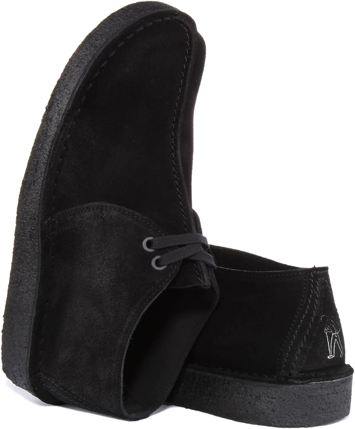 Clarks Originals Desert Trek In Black Suede For Women