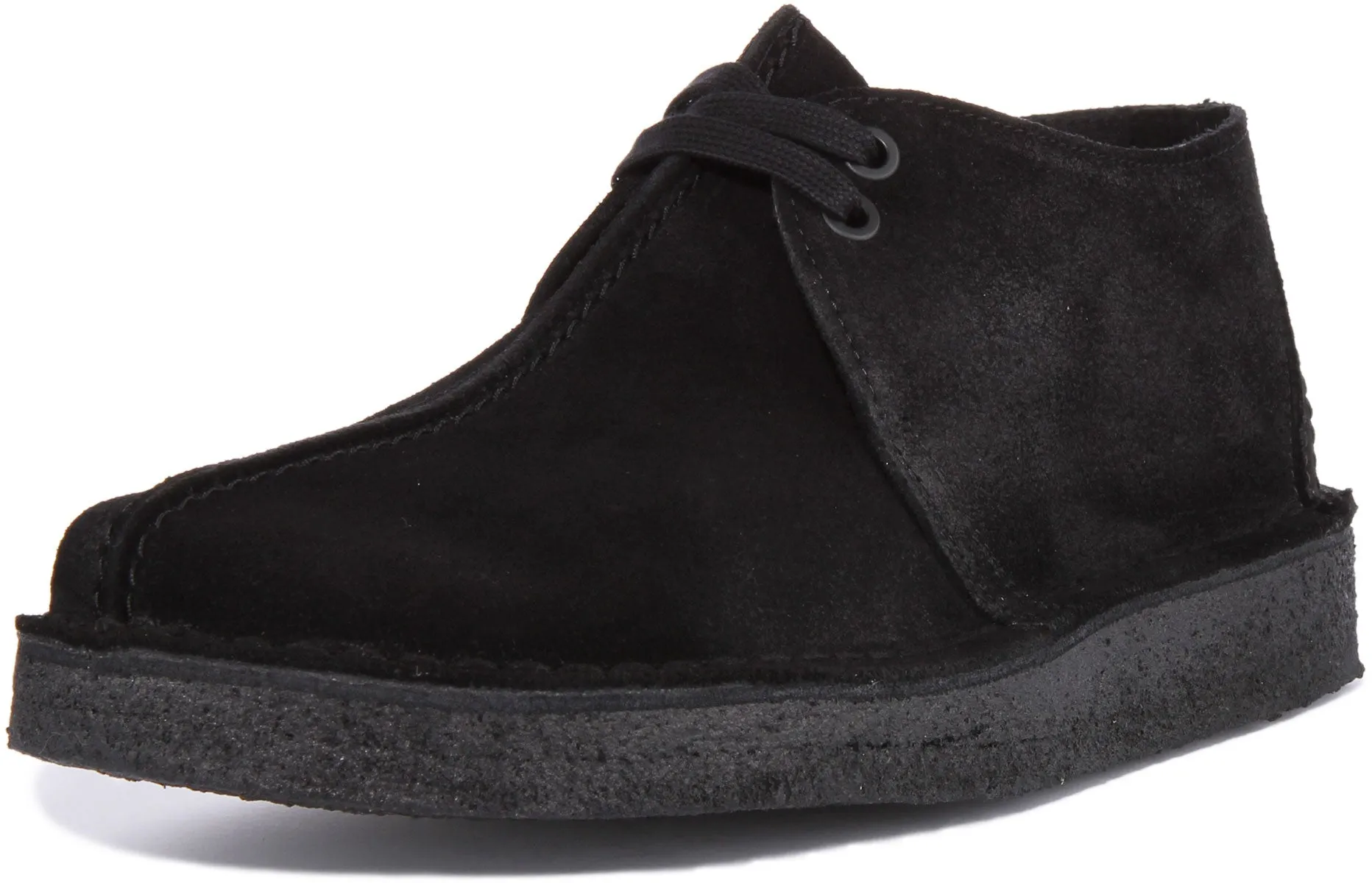 Clarks Originals Desert Trek In Black Suede For Women