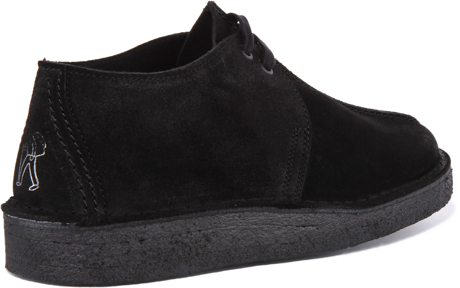 Clarks Originals Desert Trek In Black Suede For Women