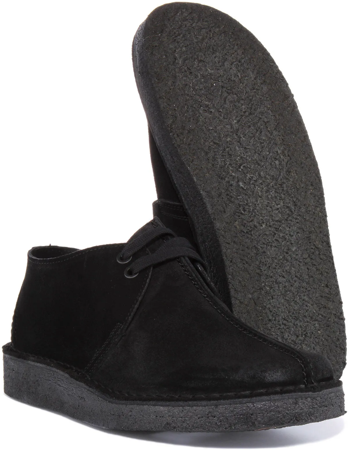 Clarks Originals Desert Trek In Black Suede For Women