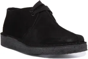 Clarks Originals Desert Trek In Black Suede For Women