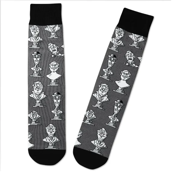 Disney The Haunted Mansion Graveyard Busts Novelty Crew Socks