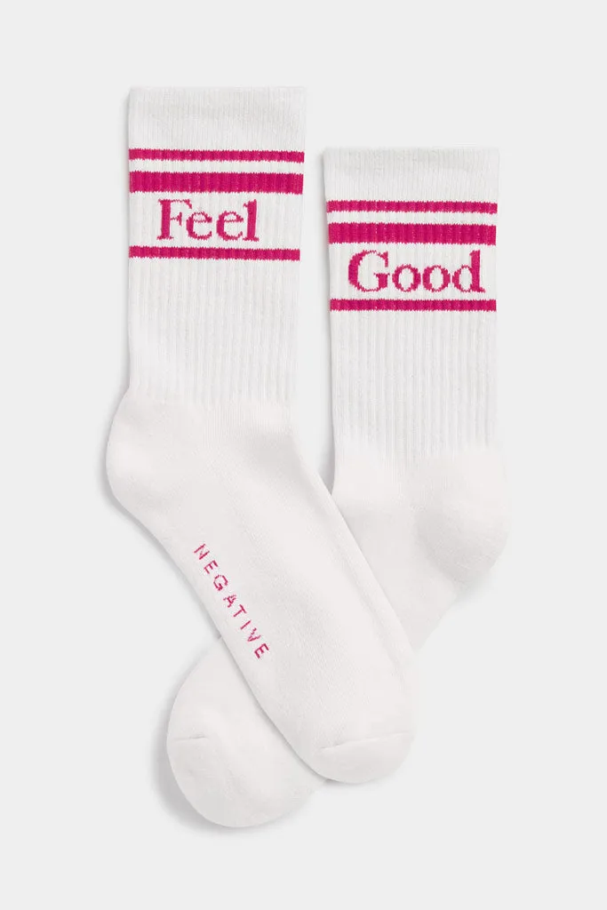 Feel Good Varsity Sock in Punch