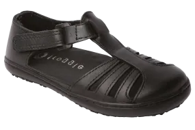 Froggies Girls School Sandals - Black