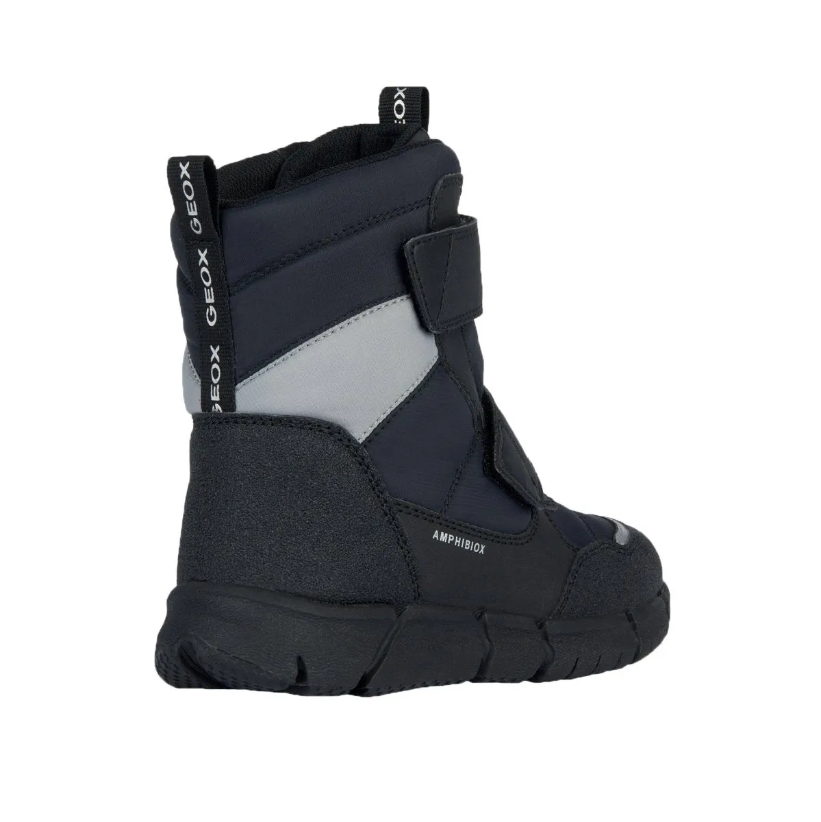 Geox Boy's (Sizes 30-41) Flexyper Black/Grey Tall Waterproof