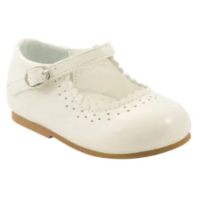 Girls Emma Cream Patent Shoes