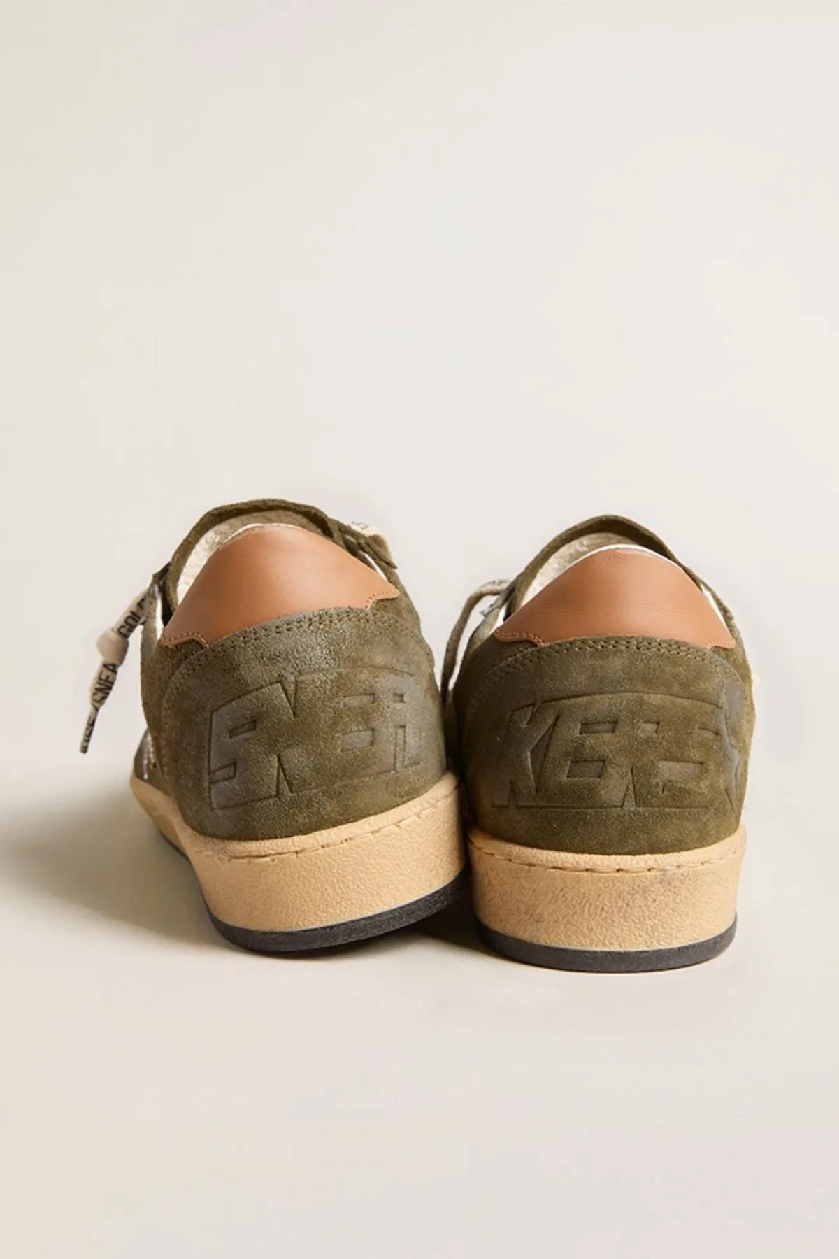 Golden Goose Ball Star Sneaker - Olive/ Platinum/ Light Brown