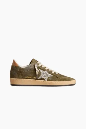 Golden Goose Ball Star Sneaker - Olive/ Platinum/ Light Brown