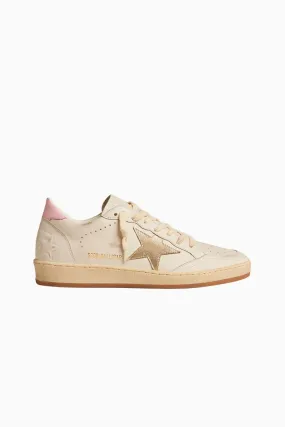 Golden Goose Ball Star Sneaker - White/ Platinum/ Orchid Pink