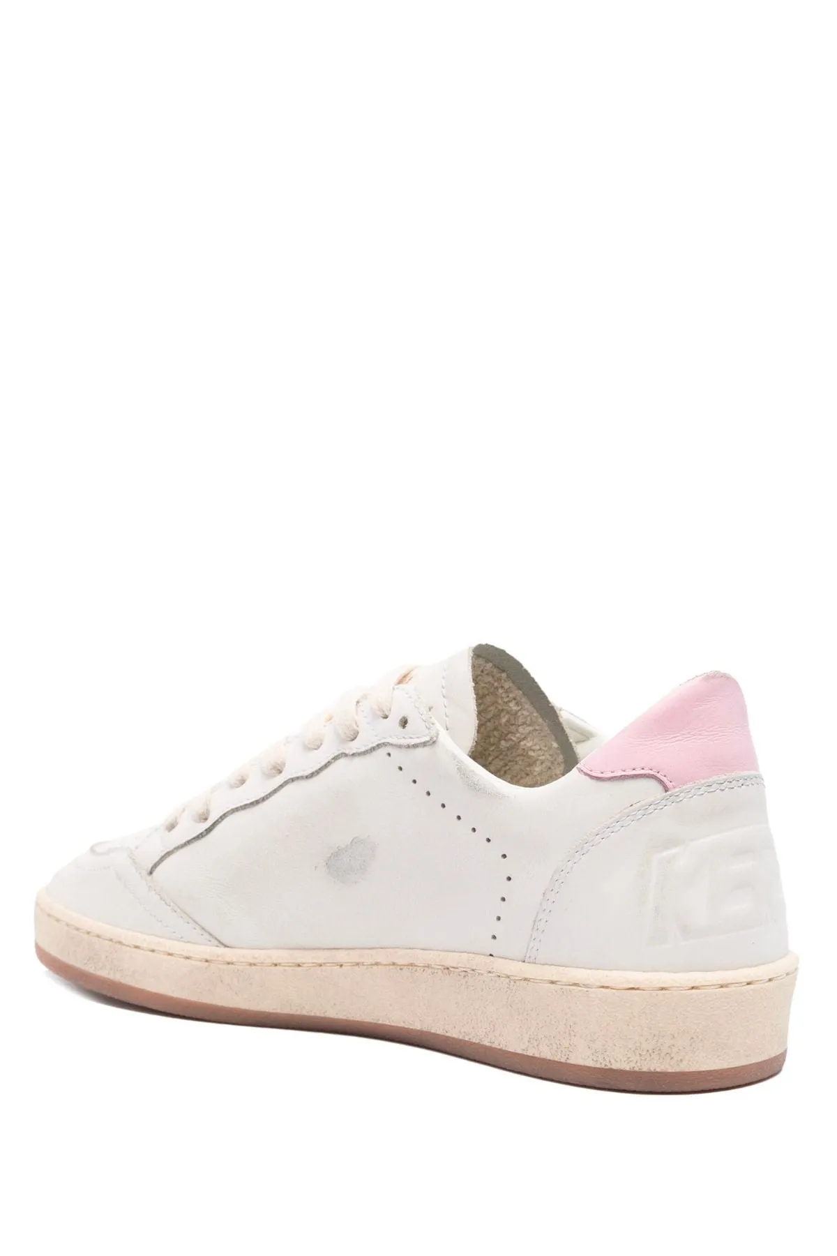 Golden Goose Ball Star Sneaker - White/ Platinum/ Orchid Pink