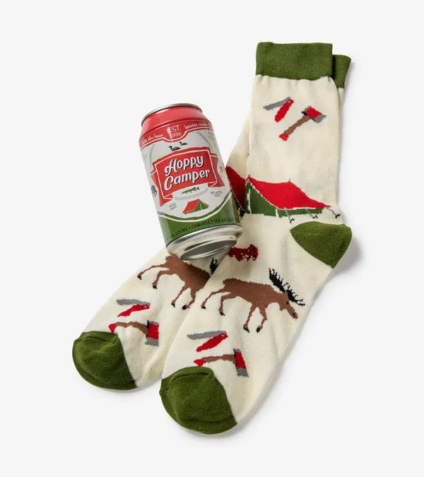 HAPPY CAMPER MEN'S SOCKS IN A CAN