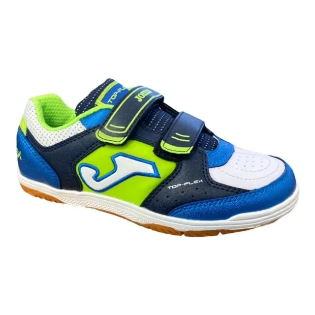 Joma junior indoor soccer shoe Top Flex 704 Navy-Fluor TOPJS.704