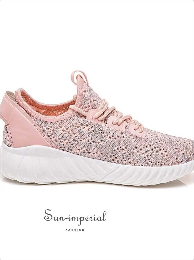 Kancoold Women's Woven Fashion Mesh Breathable Casual Shoes Ladies Lace-up Sneakers Running Shoes