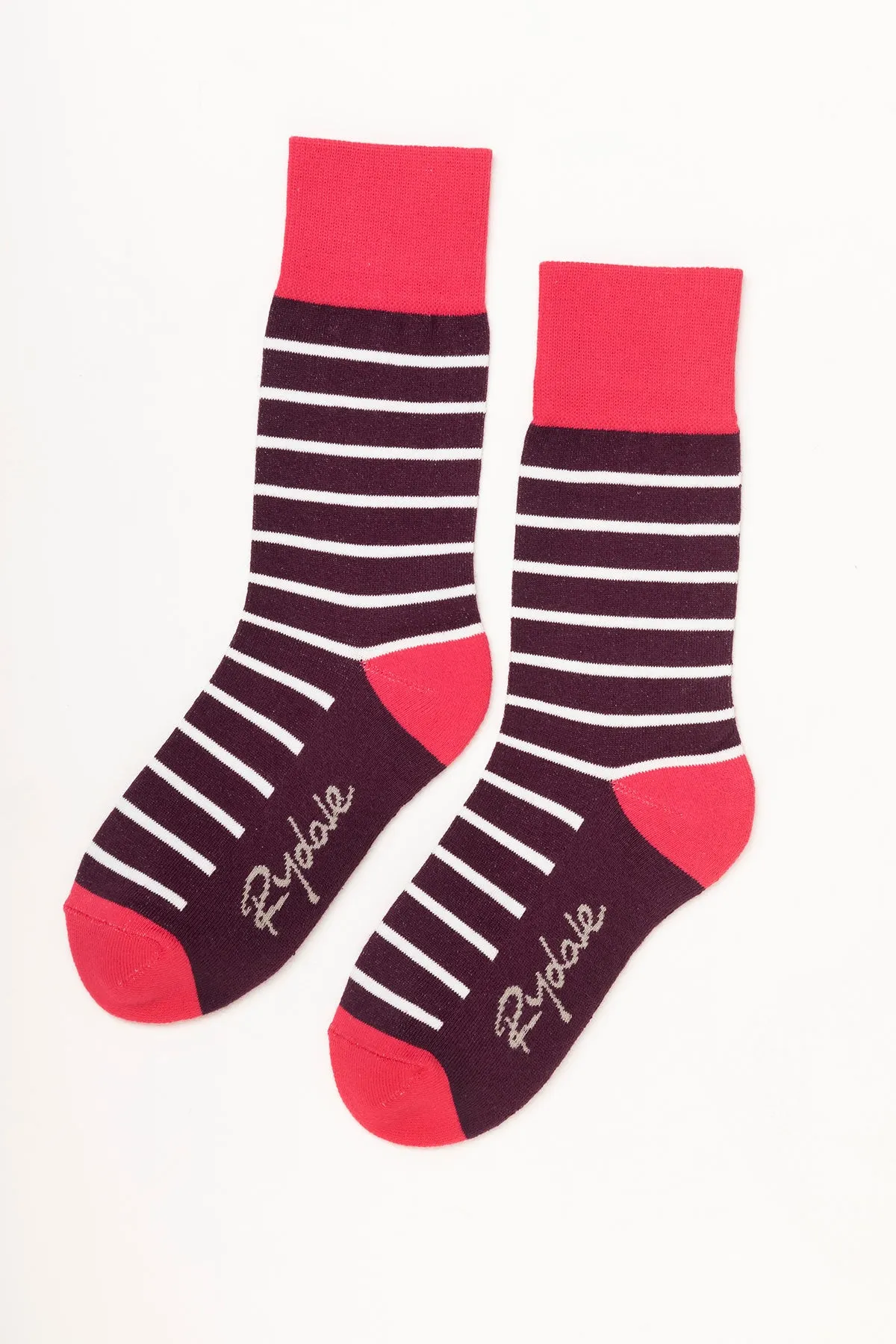 Ladies Striped Ankle Socks