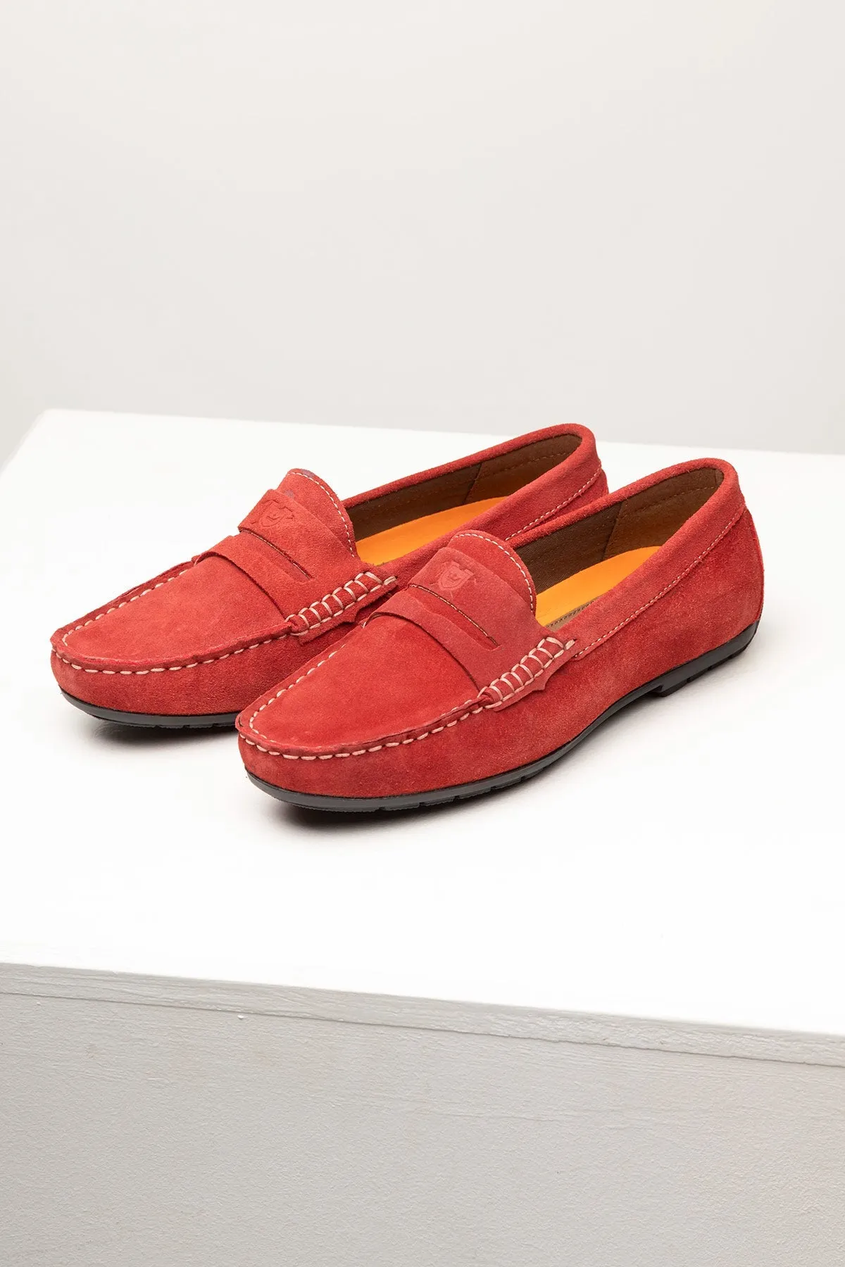 Ladies Suede Driving Loafers - Wrelton